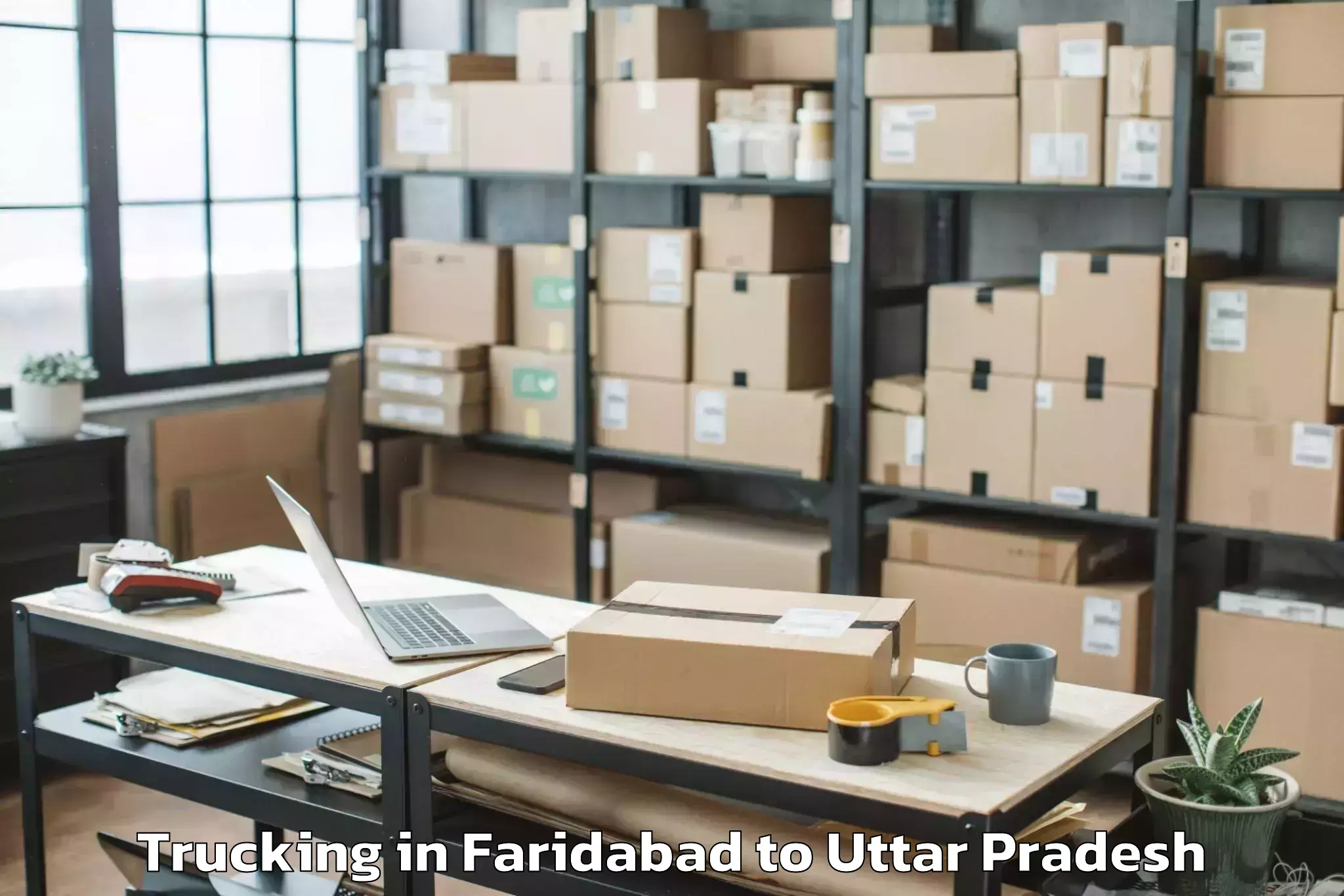 Book Faridabad to Bah Trucking Online